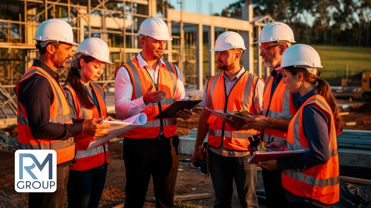 Briefing at a construction site in Australia.